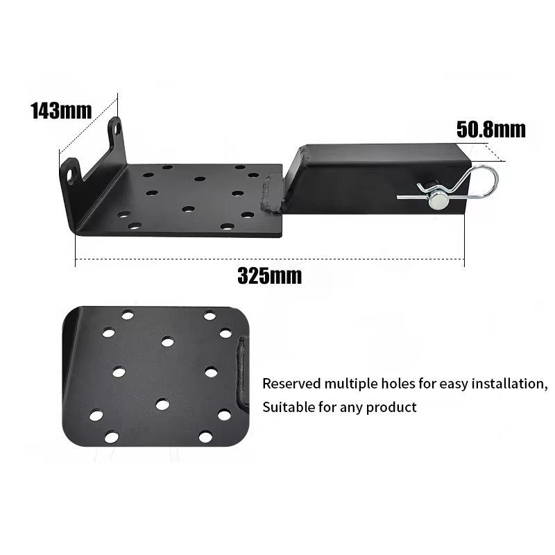 Winch Hitch Bracket Universal Receiver Trailer Bar ATV UTV Truck Mounting Plate Winch Fixing