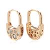 Earings Fashion Jewelry Fashion Natural Zircon Geometry Dangle Earrings For Women Rose Gold Color Fine Jewelry
