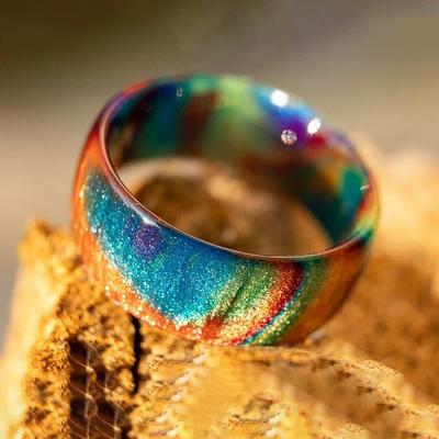 Ladies Colorful Star Ring, Acrylic Resin Ring Colorful Star Ring Index Finger Set