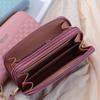 Fashionable Lychee Patterned Multi Slot Mobile Phone Bag with Double Zipper Wallet for Women