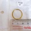 Used Allencoco K14 Plated Stainless Steel Ring Size 16 (US 8) Gold
