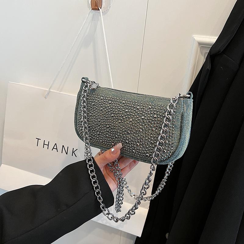 Underarm Bag Women's New Fashion Chain Handbag Sequined Shoulder Messenger Bag