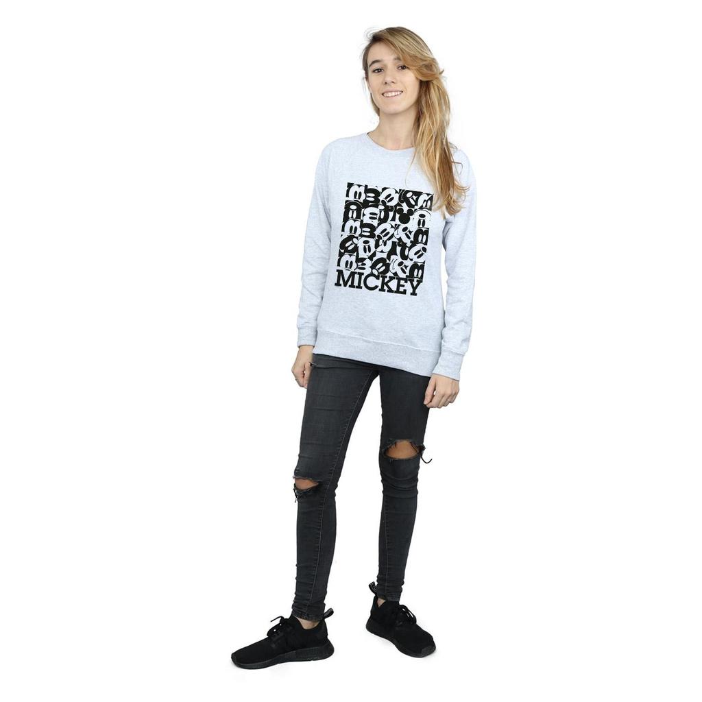 Disney Damen/Damen Mickey Mouse Grid Sweatshirt