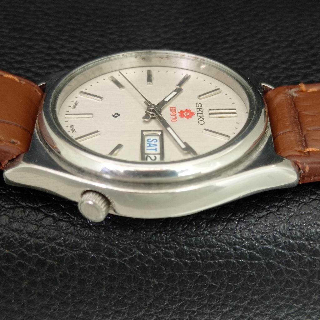 VINTAGE SEIKO EXPO 70 AUTOMATIC 7S26A JAPAN MENS SILVER DIAL WATCH a708730-1