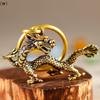Chinesischer Bestiendrache Bronze-Figur Antike Kupfer Mythisches Tier Miniatur-Statue Heimdekoration Handwerks-Sammlung