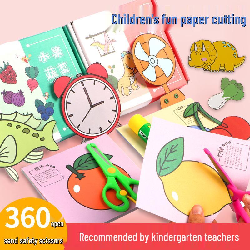 DIY Buntes Papier schneiden & Origami Set für Kinder für Anfänger