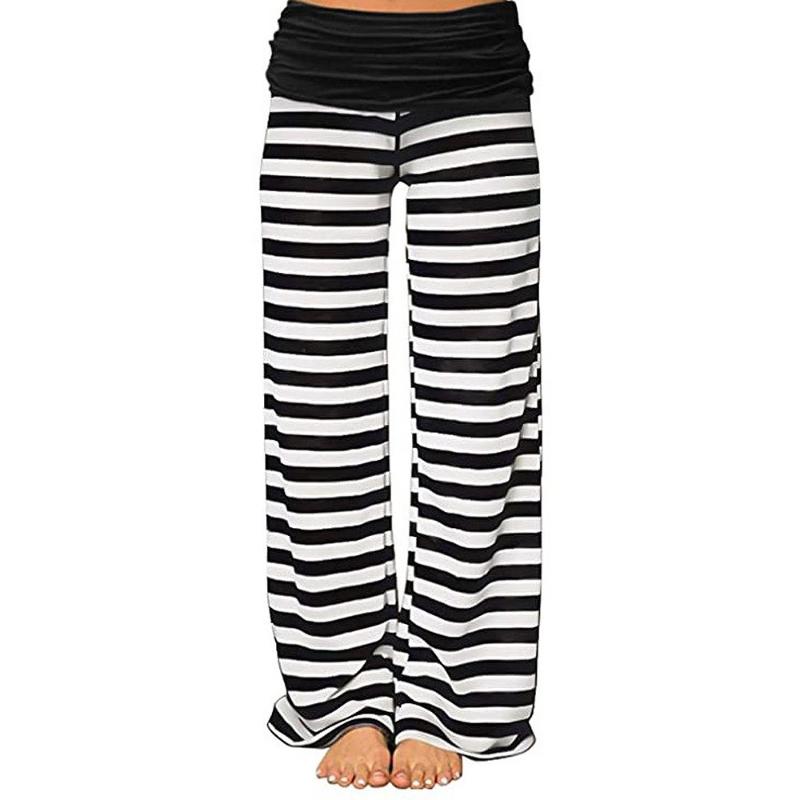 Women's Splicing Yoga Pants Loose Casual Wide Leg Pants Trousers