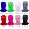 Men Women Thermal Knitted Full Face Cover Ski Mask Neck Warmer 3 Hole Balaclavas