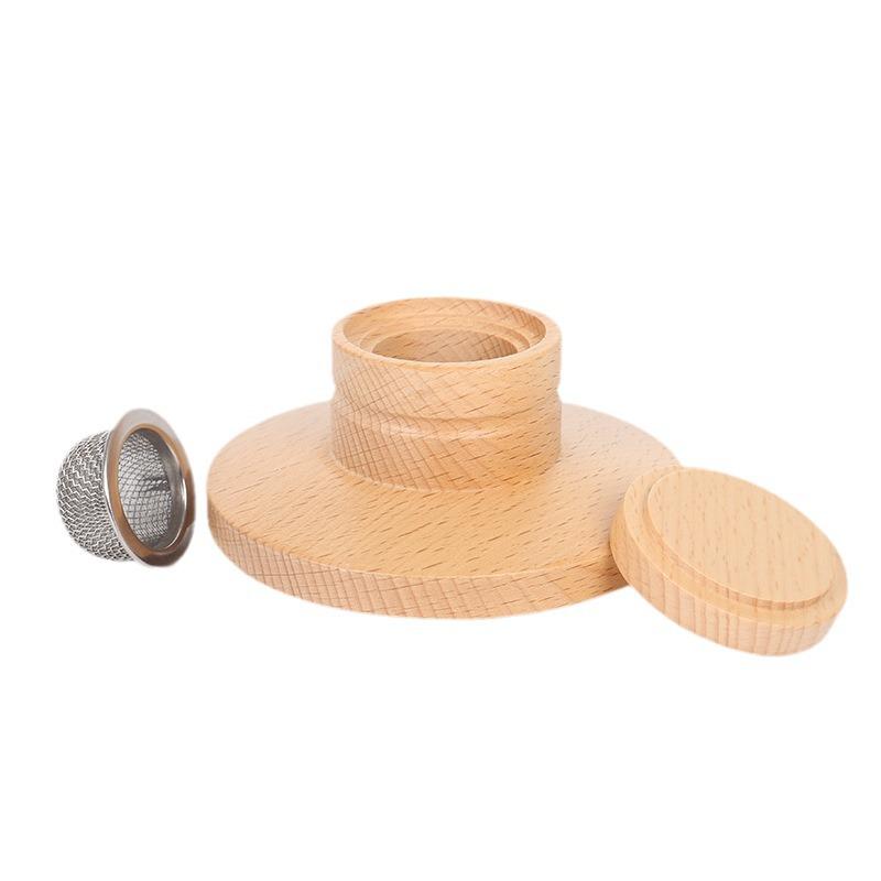 Popular Cocktail Smoker Set: Wooden Smoker, Wood Chips, Bartending Tools, and Ice Cubes