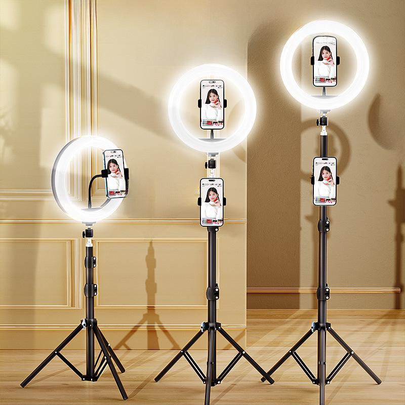 2023 Mobile Phone Live Broadcast Stand with Fill Light - Complete Set for Vibrato Shooting, Beauty Selfies, and Desktop Use