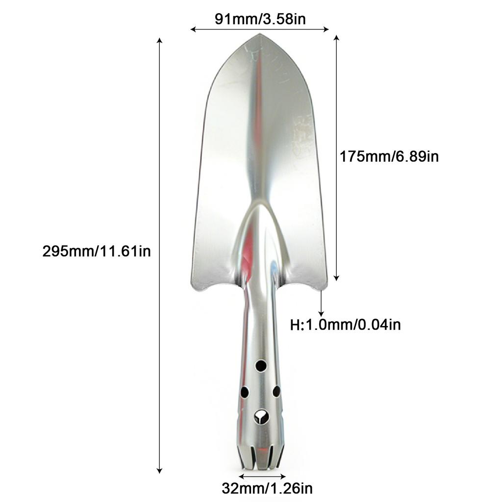 Garden Trowel Portable Bright Metal Hand Shovel Resistant Hand Shovel Gardening for Flower Soil Digging Planting Weeding