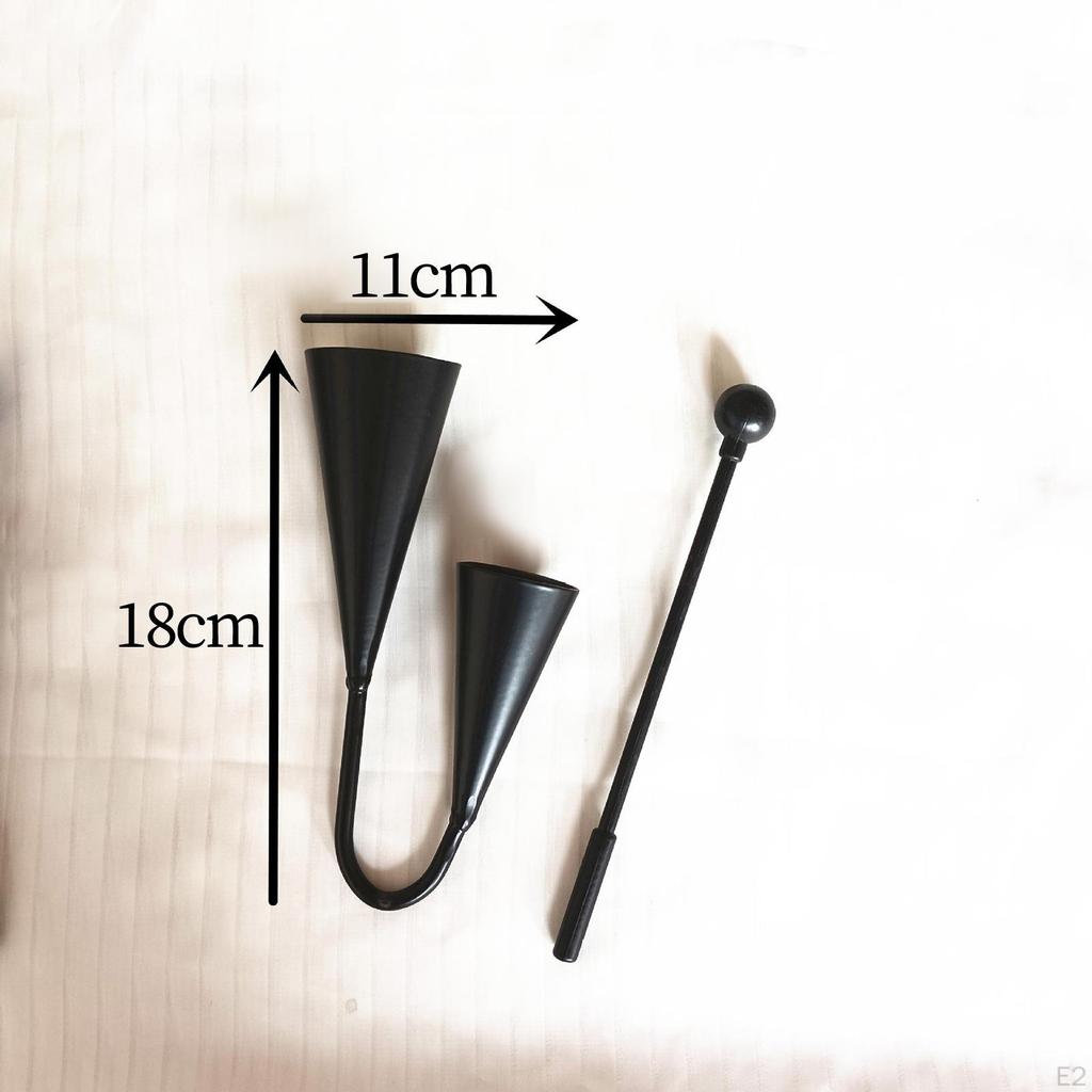 Agogo Bell Cowbell Kids Adults Latin Music with Mallet Toy Beater Two Tone Handheld Percussion