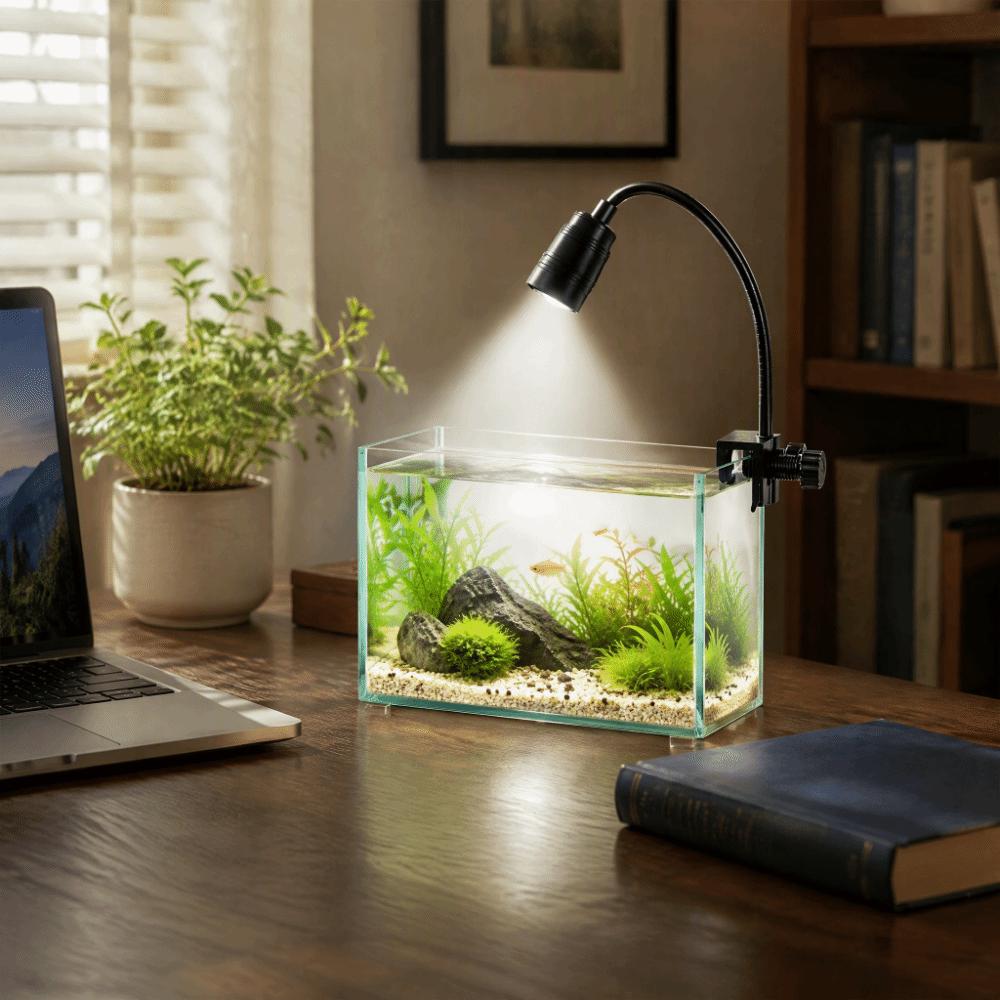 5/6/7W Clip-on Fish Tank Light Variable Focus Aquarium Viewing Light Landscape Aquarium