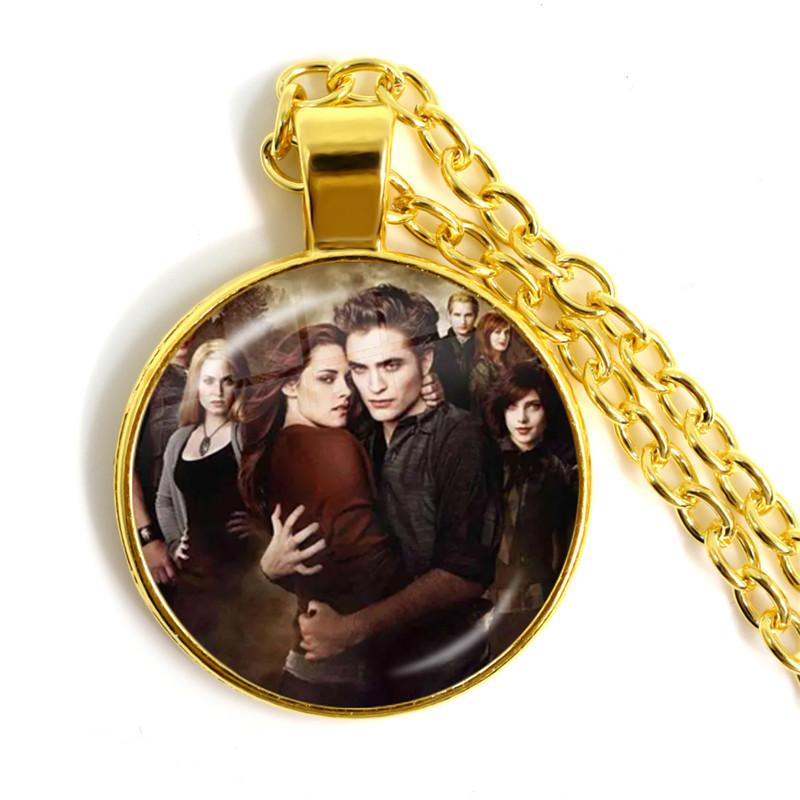 Nieuwe Twilight Film Bella Edward Jacob Renesmee Karakter Glazen Cabochon Hanger Ketting Handgemaakte Sieraden Kettingen
