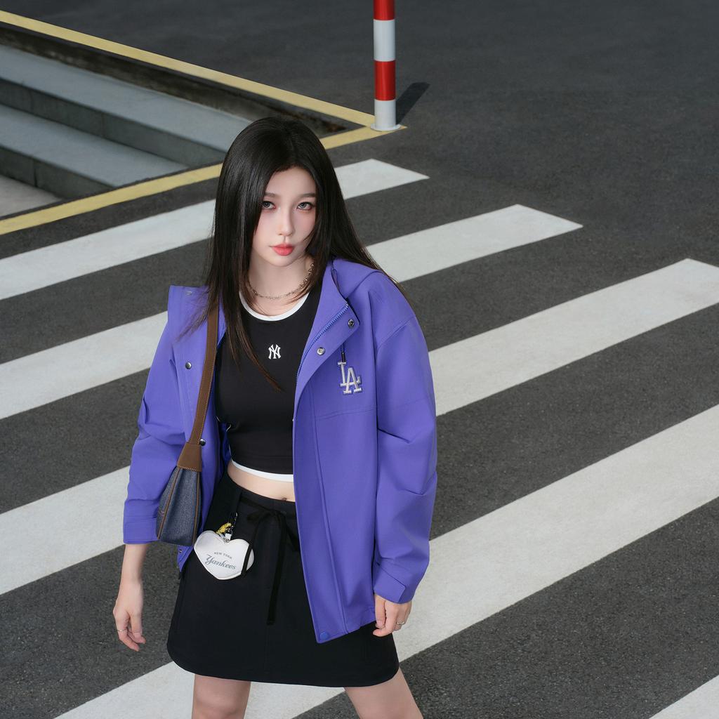 New MLB Los Angeles Dodgers Basic Collection 25FW Jacket Unisex Purple 3AWJB0154-07PPS