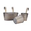 3 Pieces Hanging Flower Pots Plant Garden Decor Home Decoration Fence Planters Wall