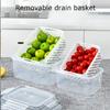Fridge Food Storage Container Set with Lids with Strainer Kitchen Storage Boxes Fruit Vegetable Organizer