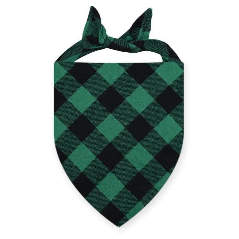 Dog Bandanas Large Pet Scarf Bandana For Dog Cotton Plaid Washable Bow Tie Collar Cat Puppy Triangular Scarf Bib Dog Accessories