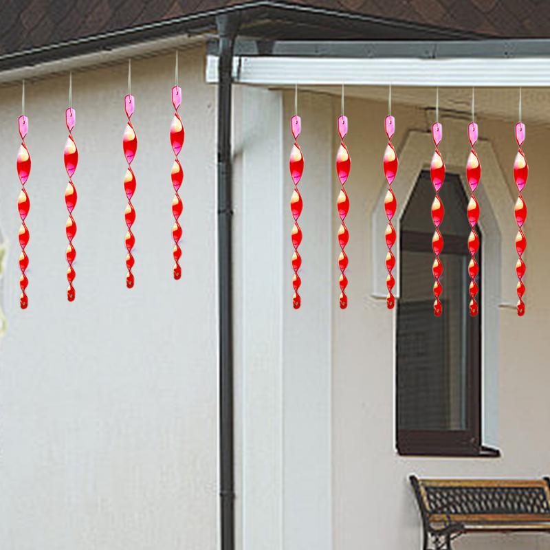 Reflective Scare Rods 10X Reflective Bird Control Spinner Decorative Glossy House Control Reflectors For Outside To Keep