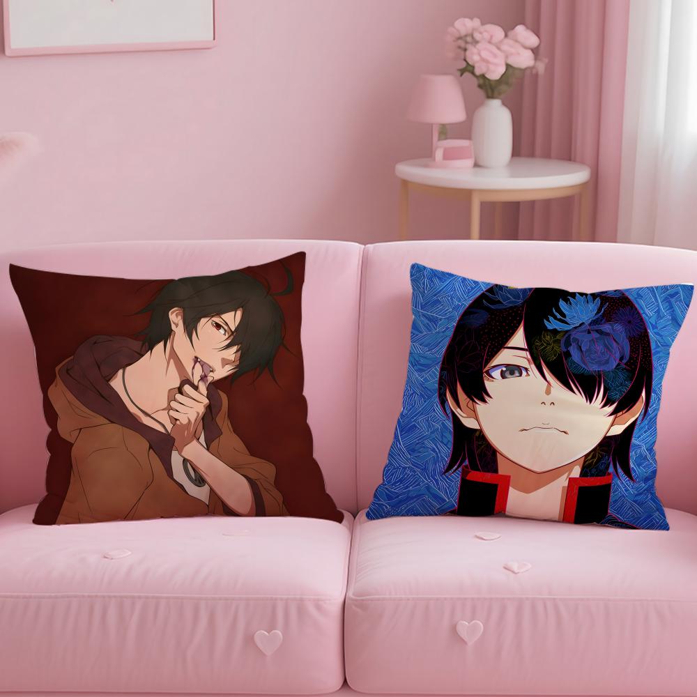 Supernatural Anime Kizumonogatari Cushion Cover Soft  EasyWash Pillow Case  Versatile for Couch Bed Travel and Office