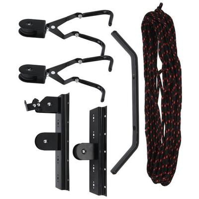 Bike Ceiling Mount - Qiilu - Wall Hanger - Pulley System - Easy Installation - Black