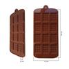 12-Cavity Chocolate Silicone Mold - Even Fondant DIY Chocolate Bar Mold, Cake Decoration Tool, Kitchen Baking Accessory
