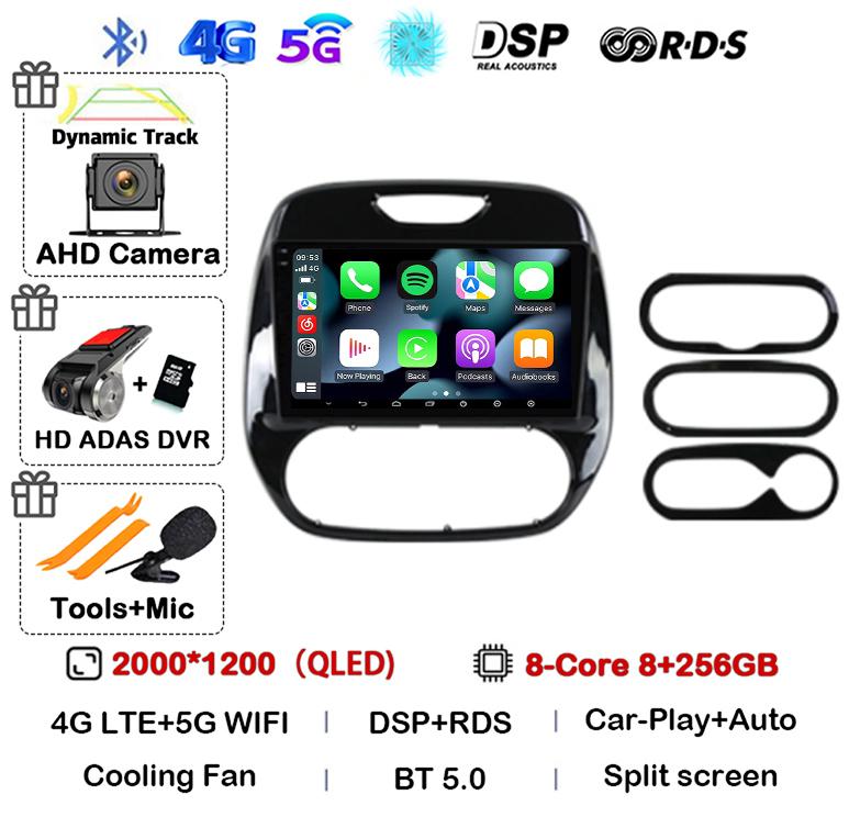 Android 14 Carplay Auto Für Renault Captur CLIO Samsung QM3 2011-2018 Autoradio Stereo GPS Multimedia Videoplayer 360 Kamera 4G