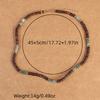Coconut Shell Wood Bead Necklace with Natural Stone Bohemian Ethnic Unisex