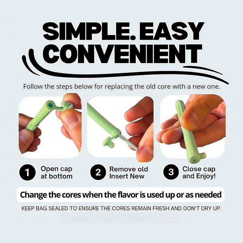 1/3 Stück Kaubarer Ätherisches Öl Atemstift Lindert Angst mit Ätherischem Öl für Aromatherapie DIY Silikon Aromatherapie-Stifte