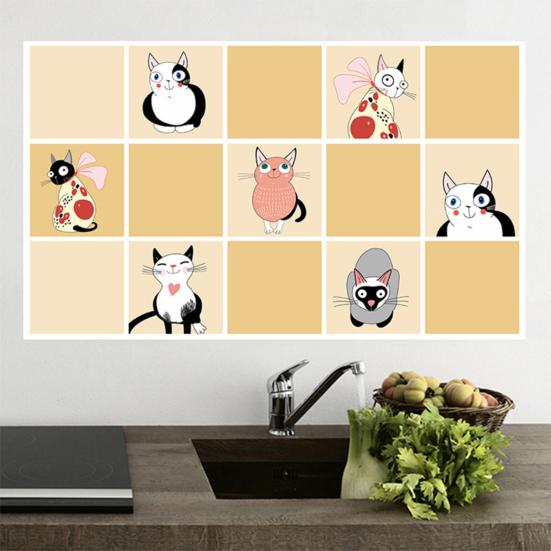 Autocolant de perete din faianță de bucătărie, rezistent la temperaturi ridicate și ulei, rezistent la apă