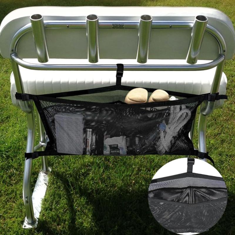 Boat Storage Bag For Fishing Equipment Life Vest Organization Adjustable Design With Ventilated Mesh Panels Waterproof