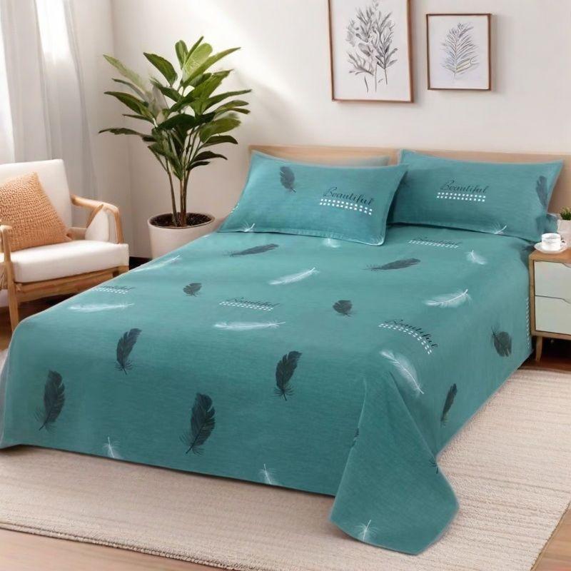 Classic Cotton Old Coarse Cloth Thickened Double Bed Sheet Four Seasons Universal Student Dormitory Printed Bedding