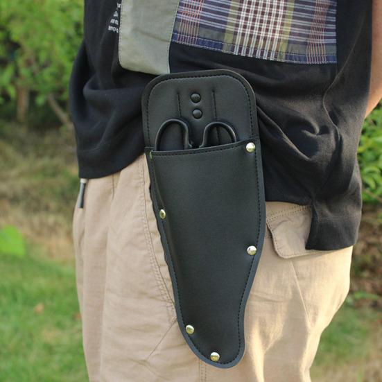 Gardening Shears Holster Garden Pruner Sheath Faux Leather Protective Cover Belt-Compatible Scabbard for Pruner Plier Shears