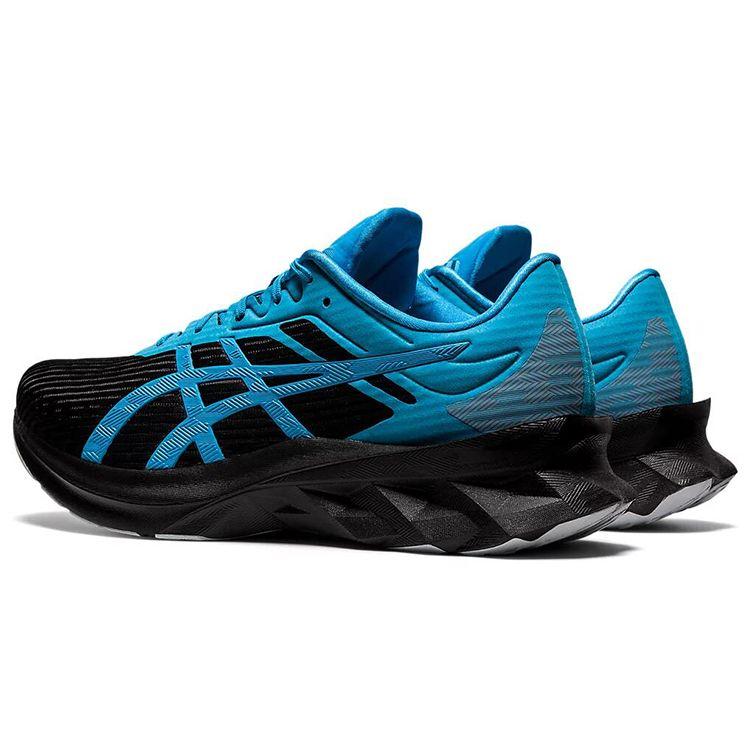 Asics Novablast 1 Comfortable Versatile Fabric Low-Top Casual Running Shoes Men sneaker Blue Black 1201A065-008