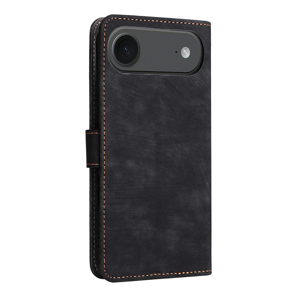 For iPhone Air Case Wallet RFID Blocking PU Leather Phone Cover Stand with Strap