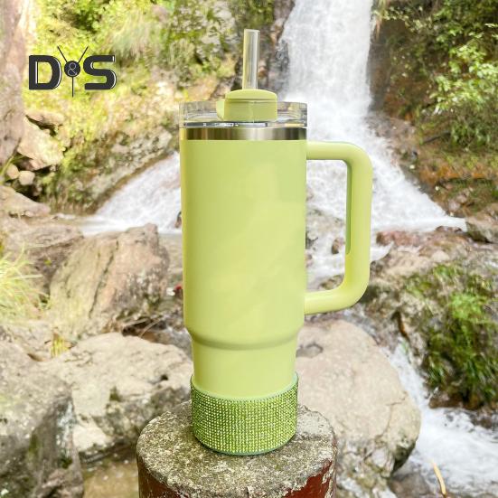 Rhinestone Silicone Boot for 40oz Tumbler Glitter Cup Cover Water Bottles Bottom Sleeve Anti-Slip Sparkling Cup Accessories