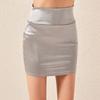 Feminine Sense Solid Color Women Wild Slim Short Skirt Comfortable One-step Package Hip Skirt