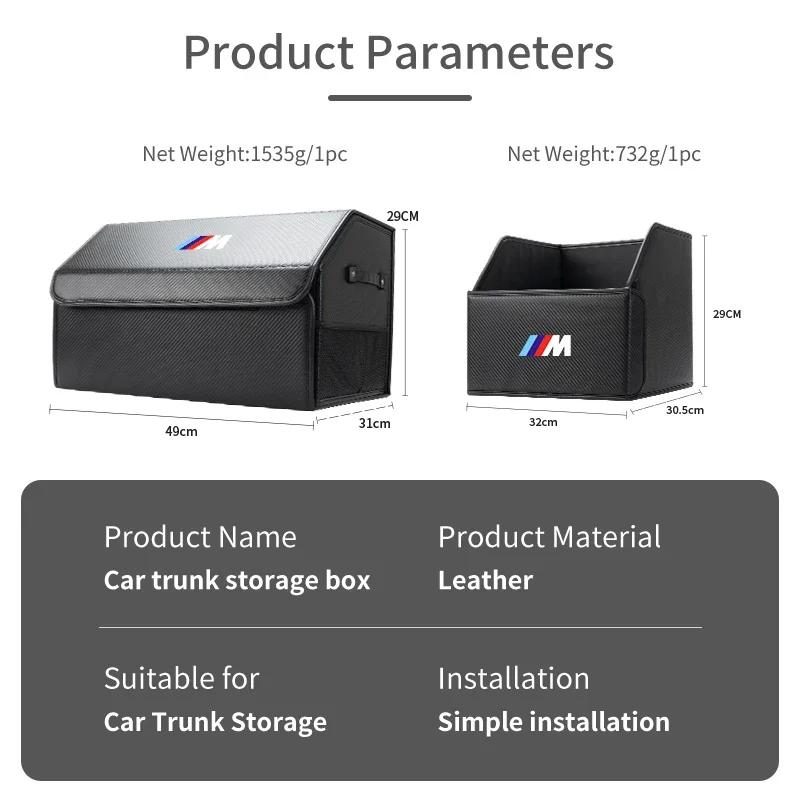 Car Sticker 2025 Hot Car Boot Organiser Storage Box Large Capacity Foldable Storage Box For BMW Series X1X4 X5 X7 G20 G38 F20 F3