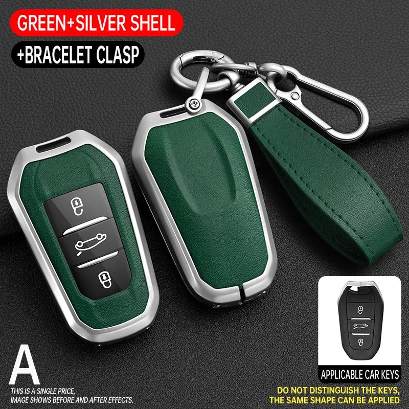 Styling Mouldings Car Key Case For Peugeot 308 508 For Citroen C3/C5 Aircross 2018-2022 For DS 3 DS 5 DS 7 Black Transparent Key