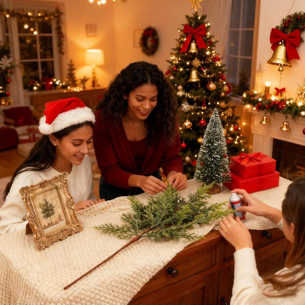 Christmas Greenery Artificial Pine Party Supplies Realistic Christmas Greenery Picks Pine Branches for Crafts Wreath Vase Filler