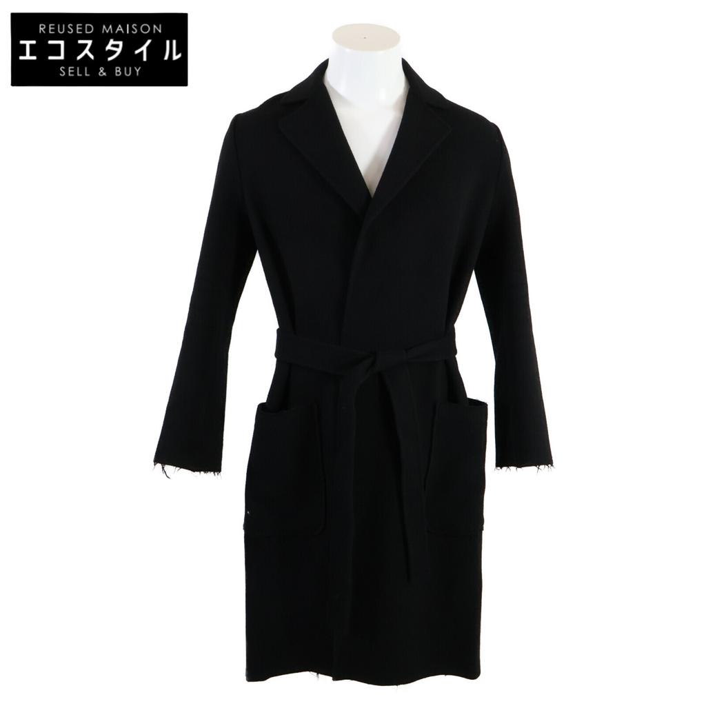 HELMUT LANG 16-6309101 Black Insight Out Wool Coat coat S blackUsed