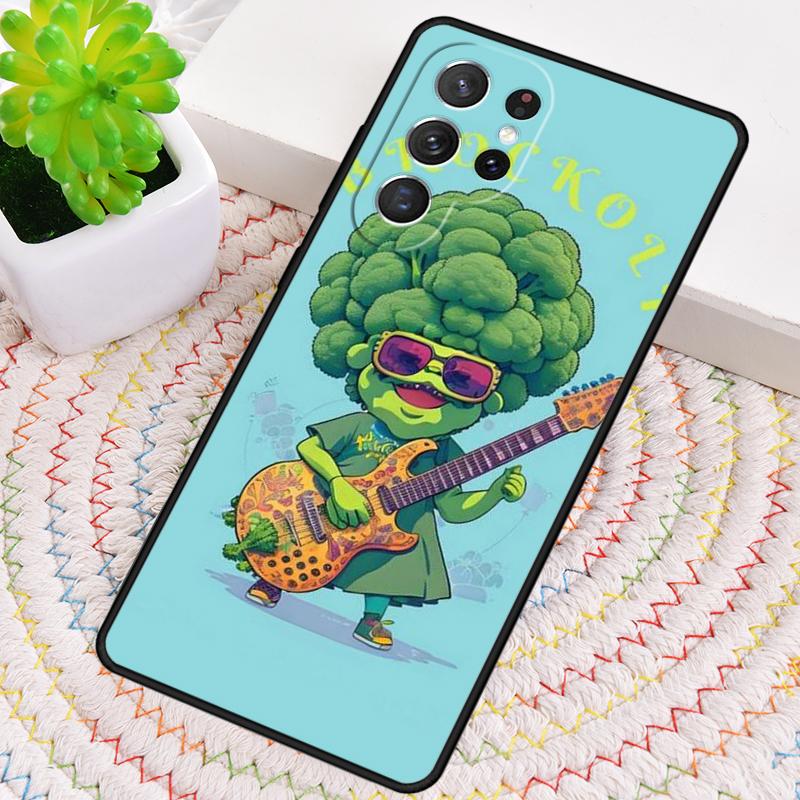 Funny Cartoon Broccoli Phone Case for Samsung Galaxy note 10 pro S26 Ultra S23 S24 FE S25 S21 S22 PLUS shockproof Cove