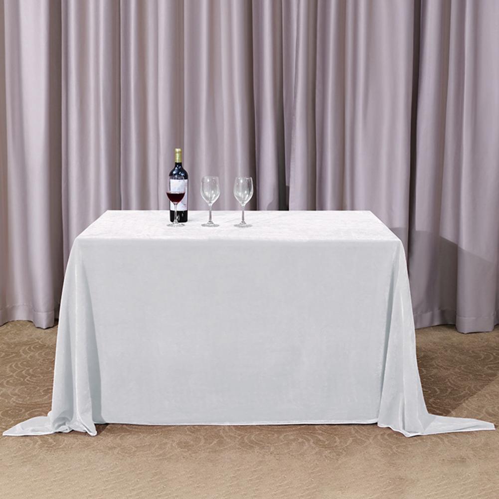 Tablecloth Oblong Shape Pure Color Golden Velvet Table Banquets Party Tablecloth Diner Restaurant Picnic Table Cover