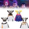 Kpop Demon Hunters Rumi Mira Zoey Childrens Costume Dress With Print Fabric And Flared Sleeves For Spring And Fall Wear