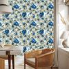 Beautiful Blue Flowers Wallpaper for Living Room and Bedroom 50x1000