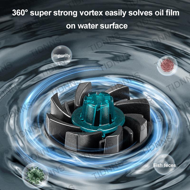 3w Fish Tank Electric Oil Removal Film Water Surface Mini Oil Film Processor Aquarium Oxygenation Silent Circulation Filter 220v