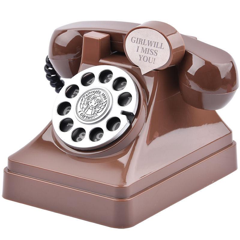 Pușculiță cu telefon drăguț retro Decor pentru casă Jucării creative pentru economii pentru copii Cadou pentru prieteni copii