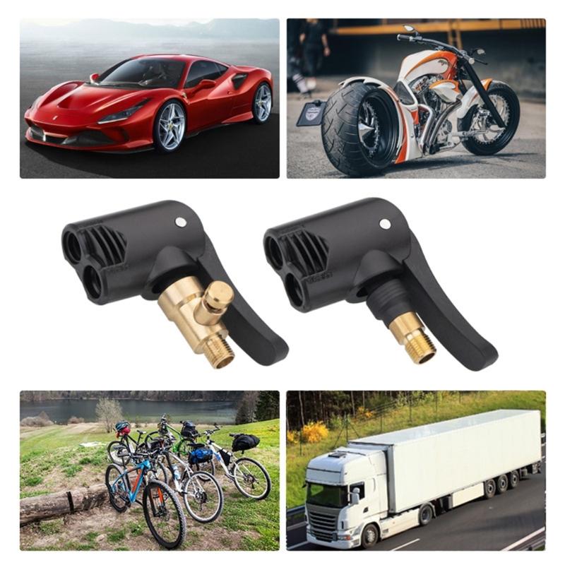 Adaptador de Bico de Ar Portátil de Conexão Rápida para Bombas de Pneu com Botão de Liberação Uso Eficiente em Viagens Rodoviárias Emergências