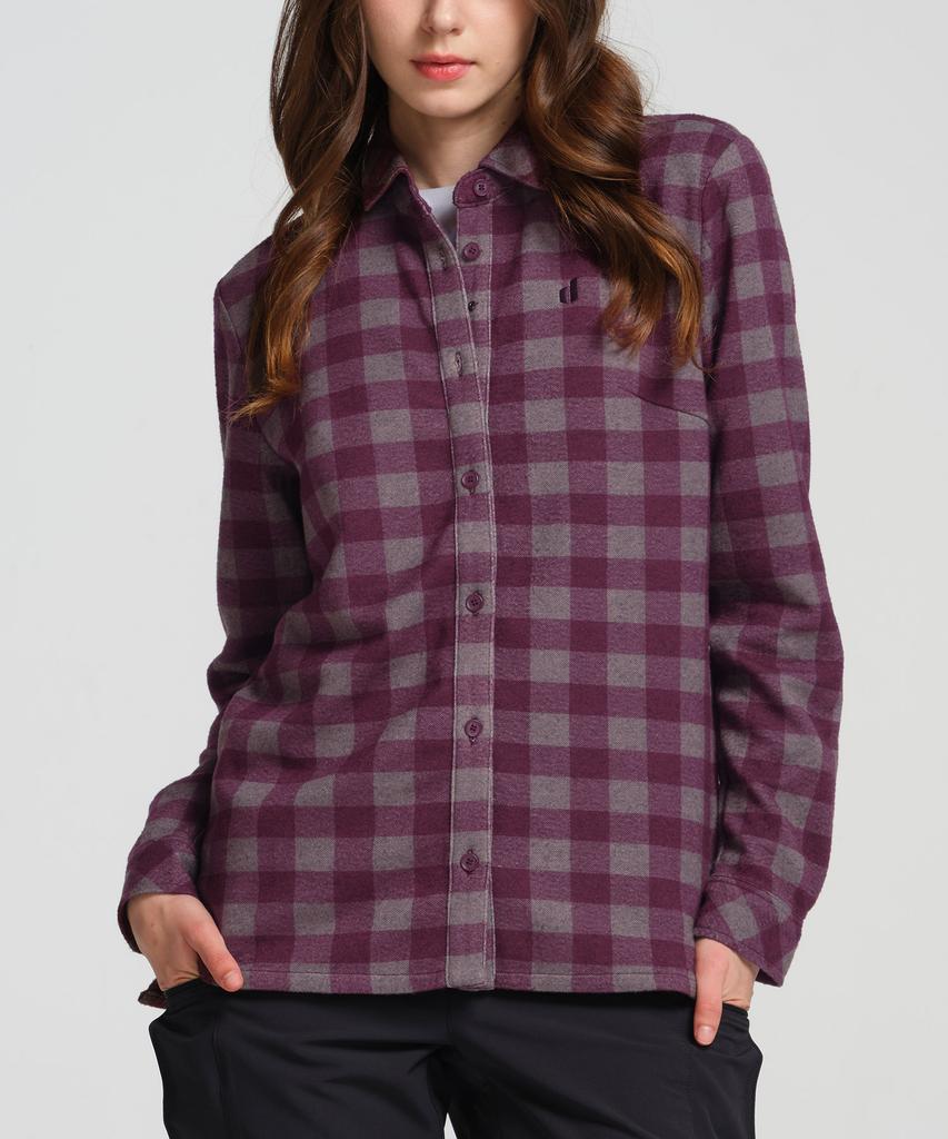 DEUTER Purple Brushed Check Shirt (Women'S)