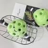 Pickleball Plush Toy Keychain Cartoon Green Pickleball Soft Stuffed Doll Pendant Car Key Ring Backpack Bag Decor Kid Gift